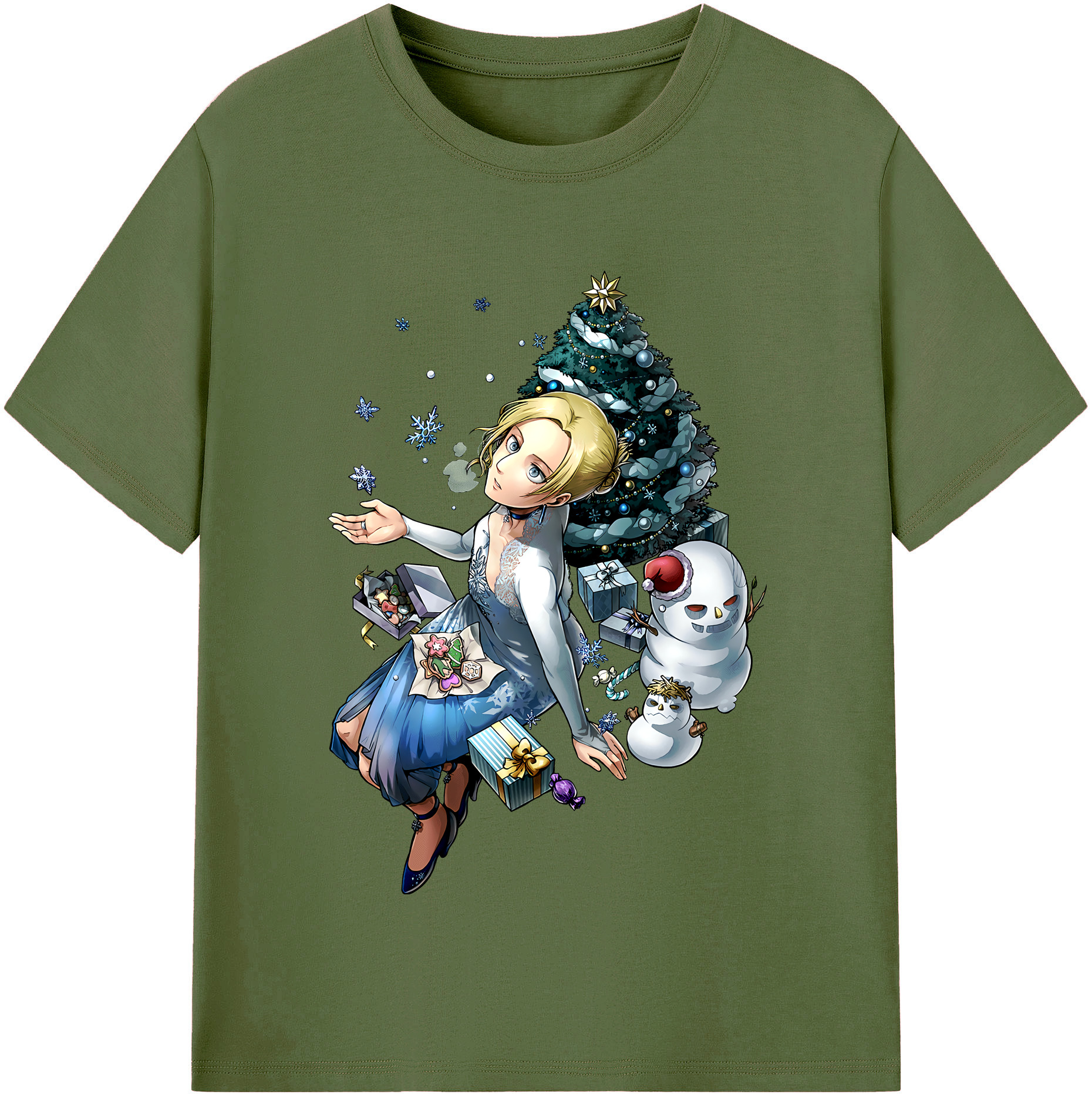 （画像用） 進撃の巨人 アニ・レオンハート Attack on Titan Annie Leonhart 綿100％半袖Tシャツ（フロントプリント）